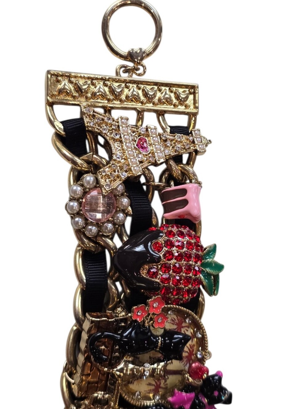 Betsey Johnson Paris Is Always A Good Idea Cat Lovers Gold Charm Bracelet - Picture 12 of 16